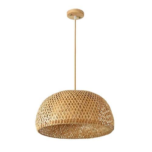 Handcrafted Bamboo Pendant - Round