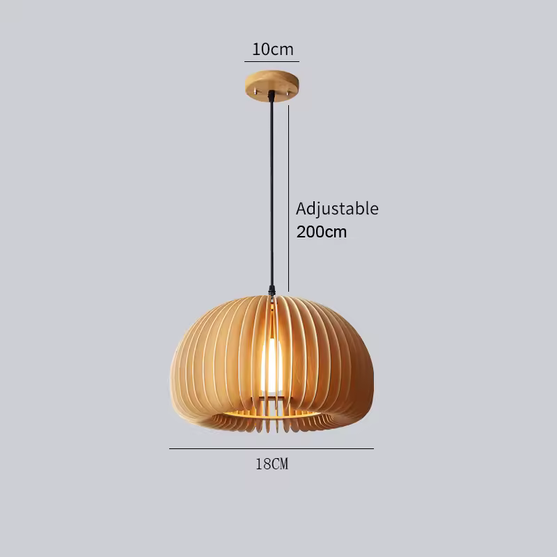 Bamboo Knit Pendant - Wood Leaf