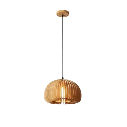 Bamboo Knit Pendant - Wood Leaf