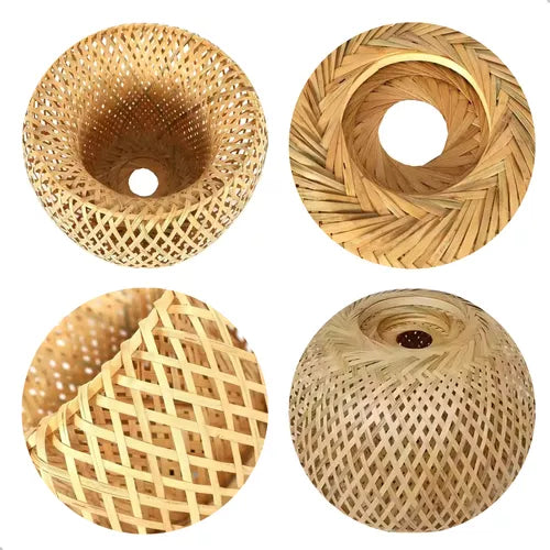 Handcrafted Bamboo Pendant - Round