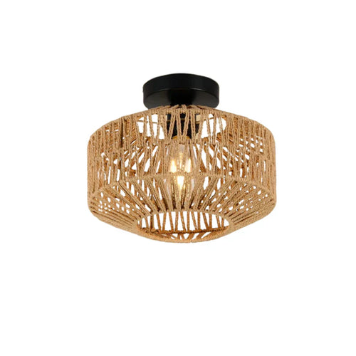 Rattan Ceiling Light - E26