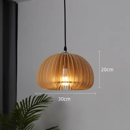 Bamboo Knit Pendant - Wood Leaf