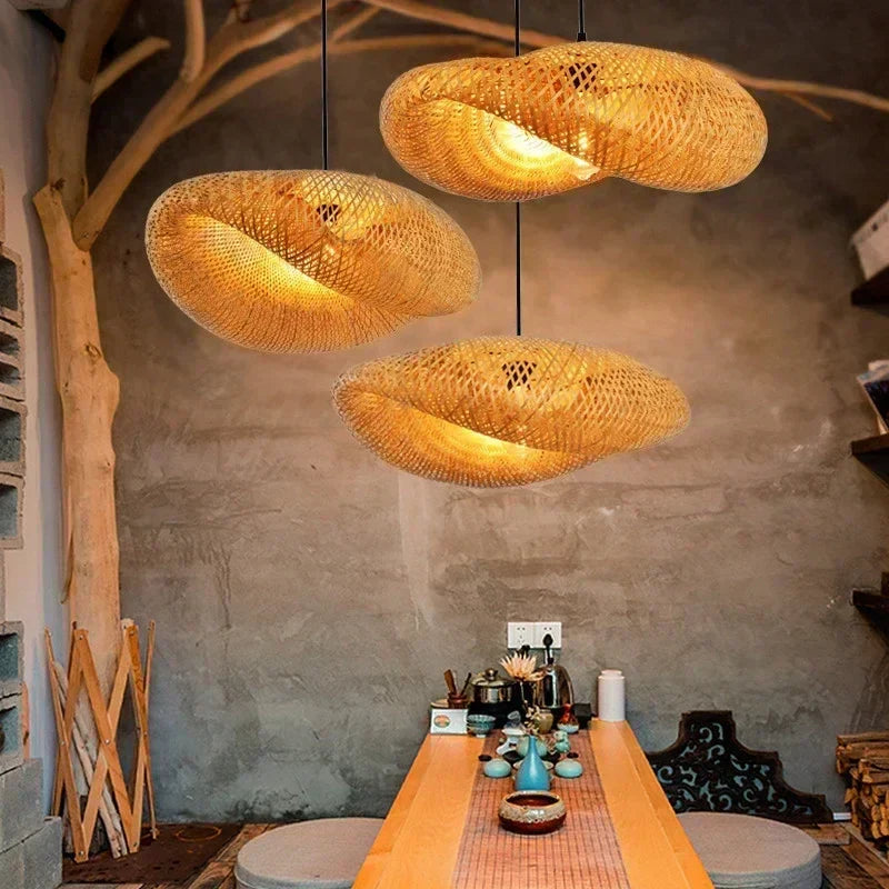 Bamboo Pendant - Rattan